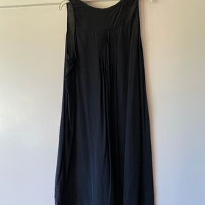 Eileen Fisher 100% Silk Black Sleeveless Dress XL